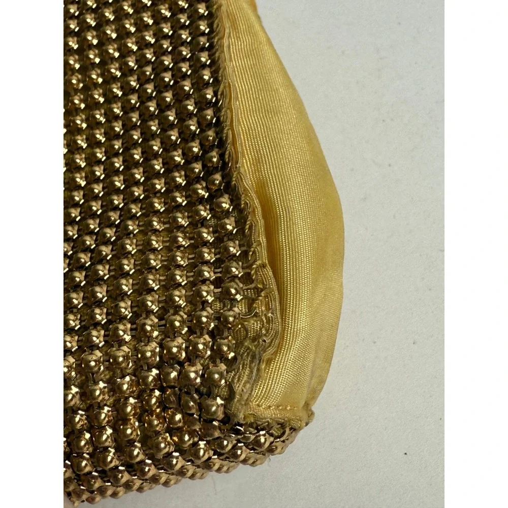 Whiting Davis‎ Gold Mesh Coin Purse Evening Bag Vintage Clutch